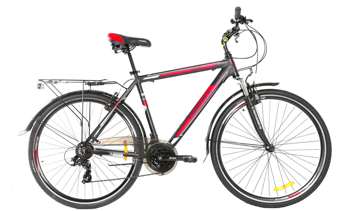Фотография Велосипед Crosser Gamma 28" (2021) 2021, Черно-красный
